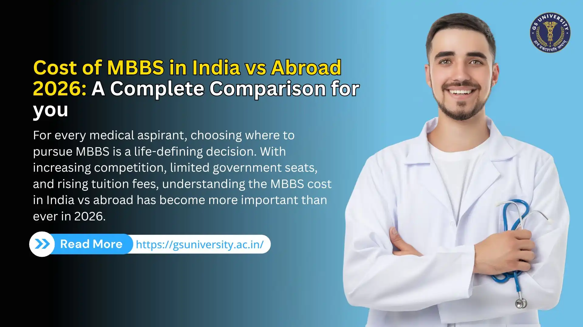 Cost of MBBS in India vs Abroad 2026: A Complete Comparison for you 