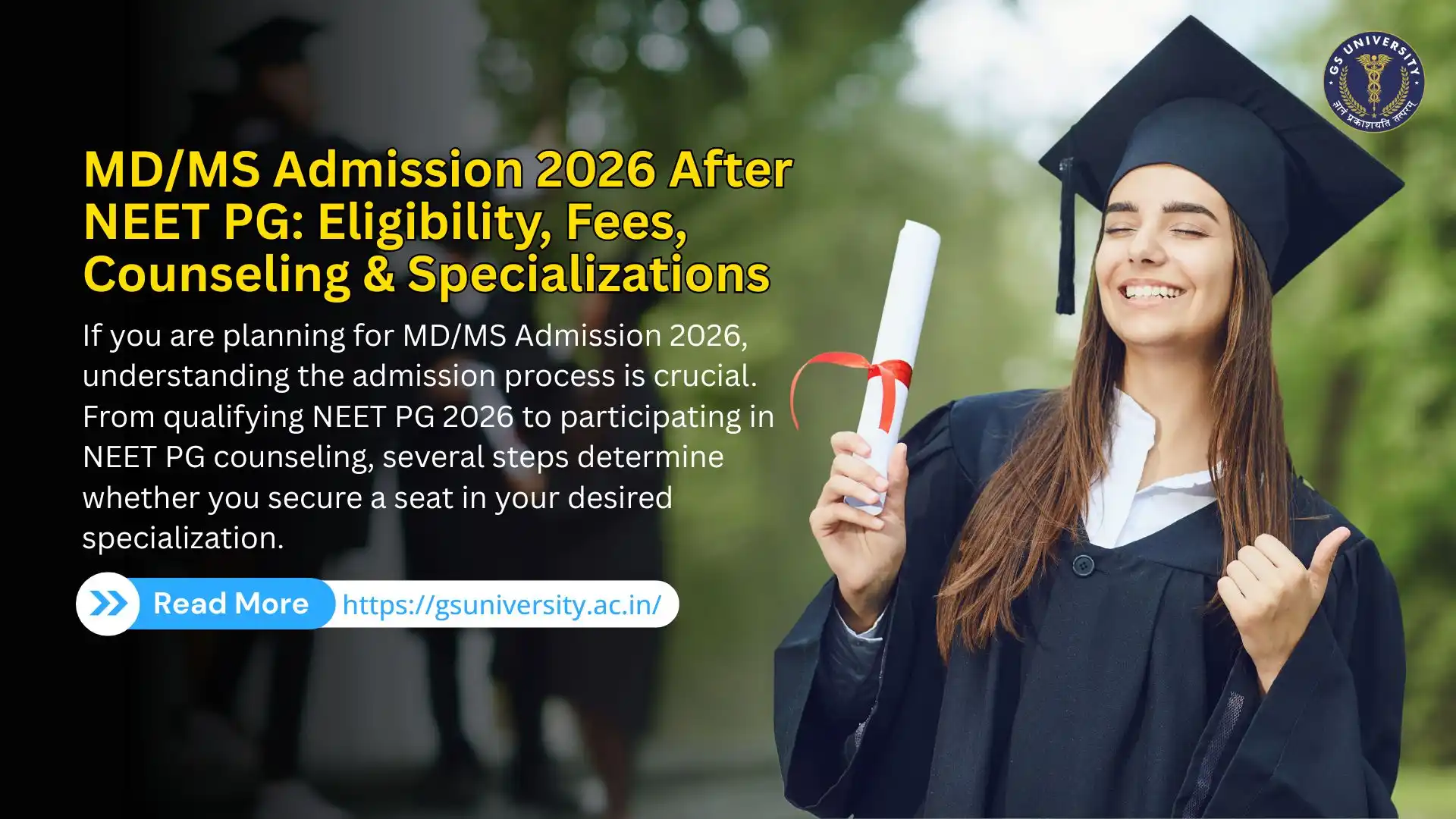 MD/MS Admission 2026 After NEET PG: Eligibility, Fees, Counseling & Specializations  